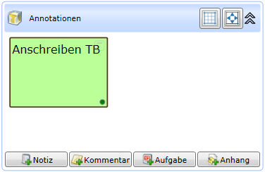 Anschreiben-Anhang geschlossen (links) und geöffnet (rechts).